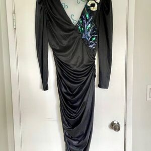 Vintage long black formal dress size large